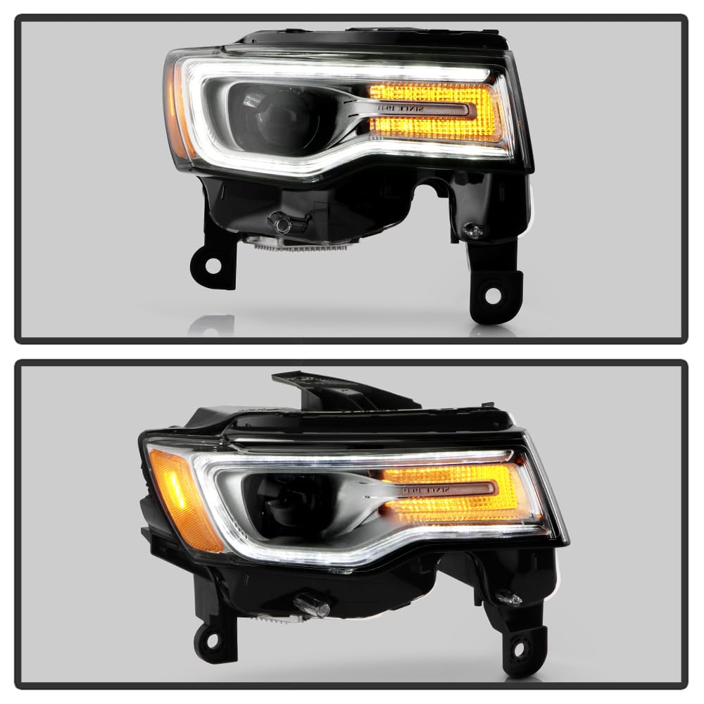 Jeep Grand Cherokee Spyder (POE) 17-21 (Fit HID Model) w/Auto Leveling LED DRL Headlight (Low D3S High D3S) - OE Black Right