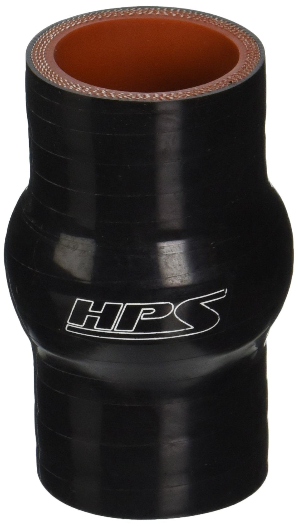 HPS Silicone HTSHC-125-BLK High Temperature 4-ply Reinforced Straight Hump Coupler Hose, 100 PSI Maximum Pressure, 3" Length, 1-1/4" ID, Black