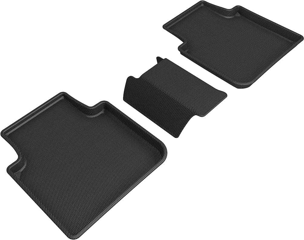 3D MAXpider Kagu Custom Fit Floor Mat (Black) Compatible with Volkswagen TIGUAN 2018-2023 - Second Row