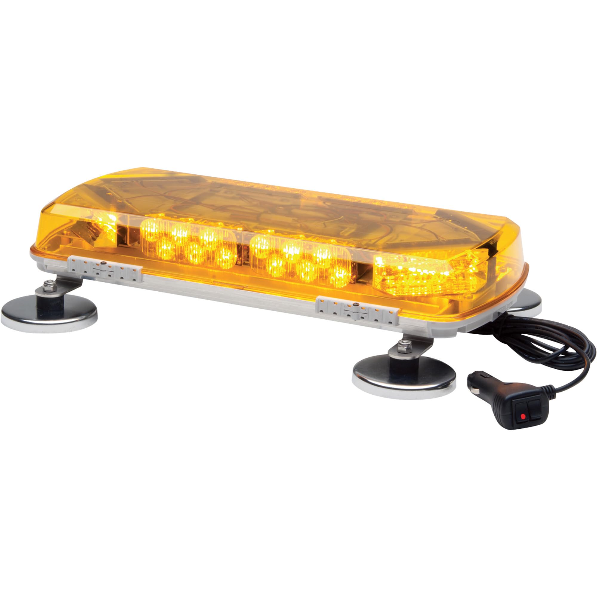 Mini LED Light Bar Whelen Century Series 11in w/Aluminum Base- Amber Lens