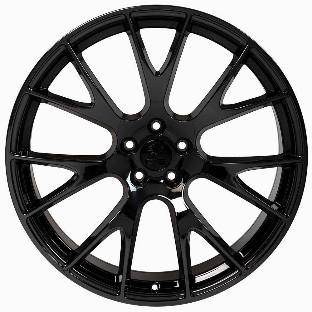 22 Inch OE Wheels DG15 Rim Fits Hellcat Style 5x115 22x9 Gloss Black - Hollander 2528 (1)