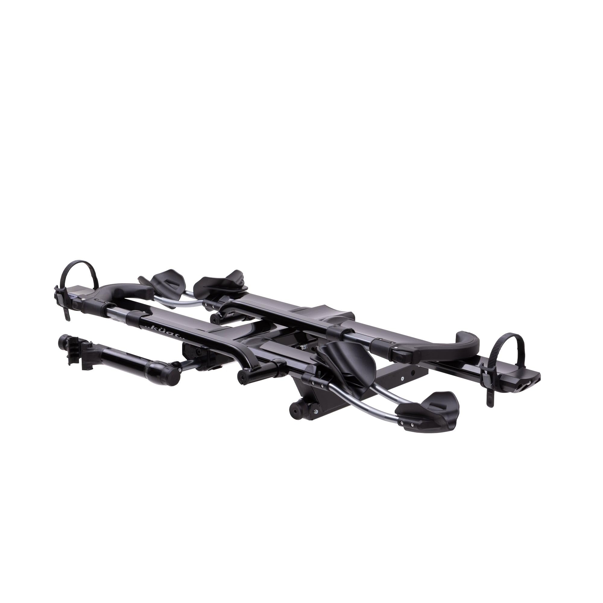 2-Bike Hitch Rack KUAT NV 2.0-2" | Robust 2-Bike Rack with Trail Doc for Riders & Cyclists | Rugged All-Metal Construction | E-Bike Compatible | Easy Installation, Black Metallic/Gray Anodize