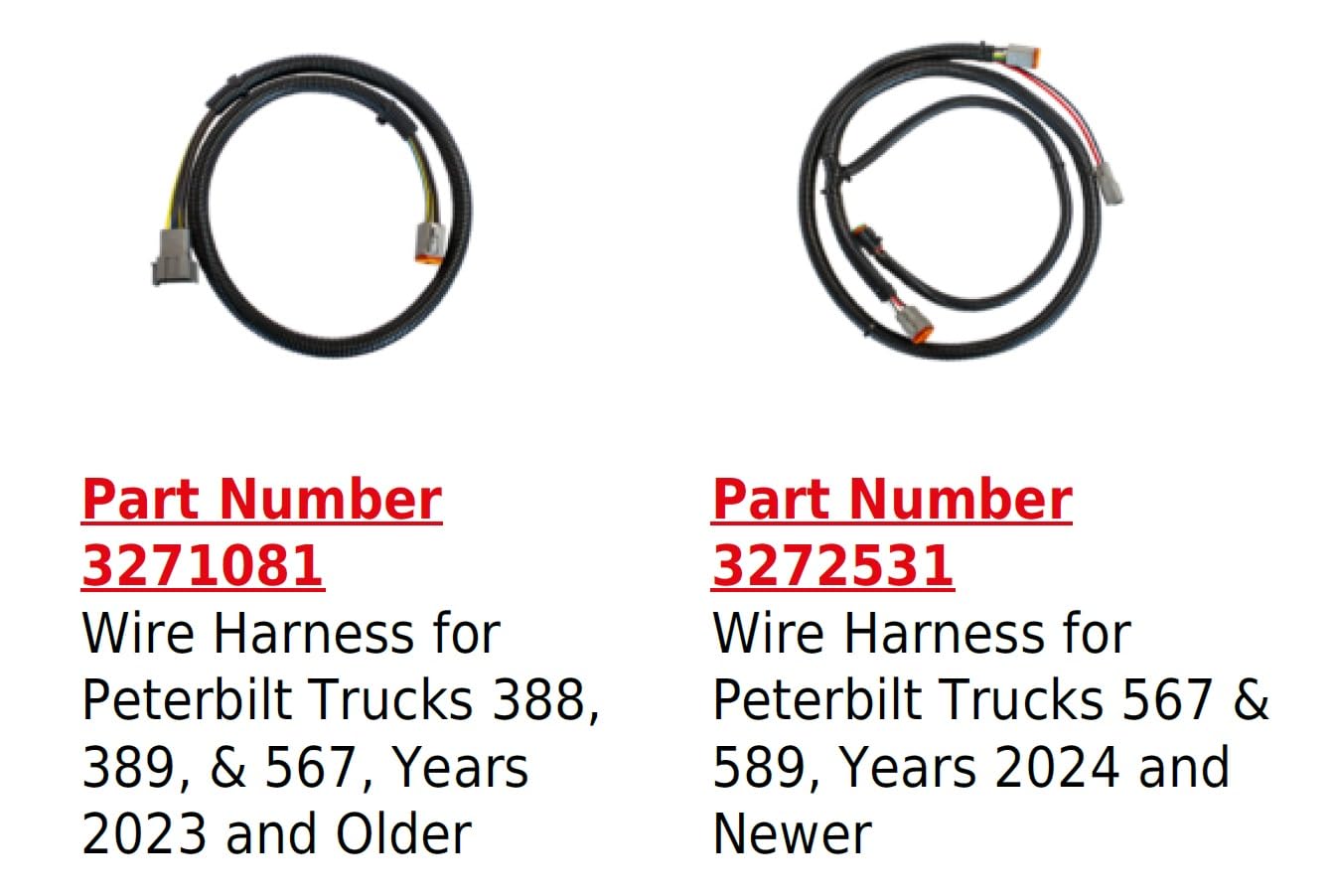 JW Speaker Heated Model 9600 LED Headlight for Peterbilt 388, 389, 567 & 589, Black, Wiring Harness Sold Separately (Left)
