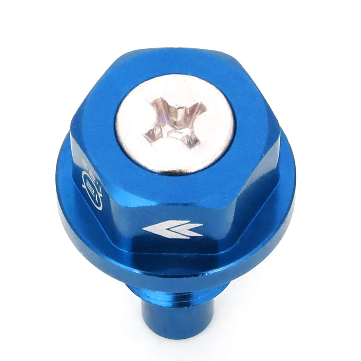 NRG Innovations Magnetic Oil Drain Plug, Engine Oil Drain Nut M14 X 1.5 Thread Size w/ Washer, Blue, T-6061 Aluminum w/ Stainless Steel Internal Magnet, NRG-NOP-200BL