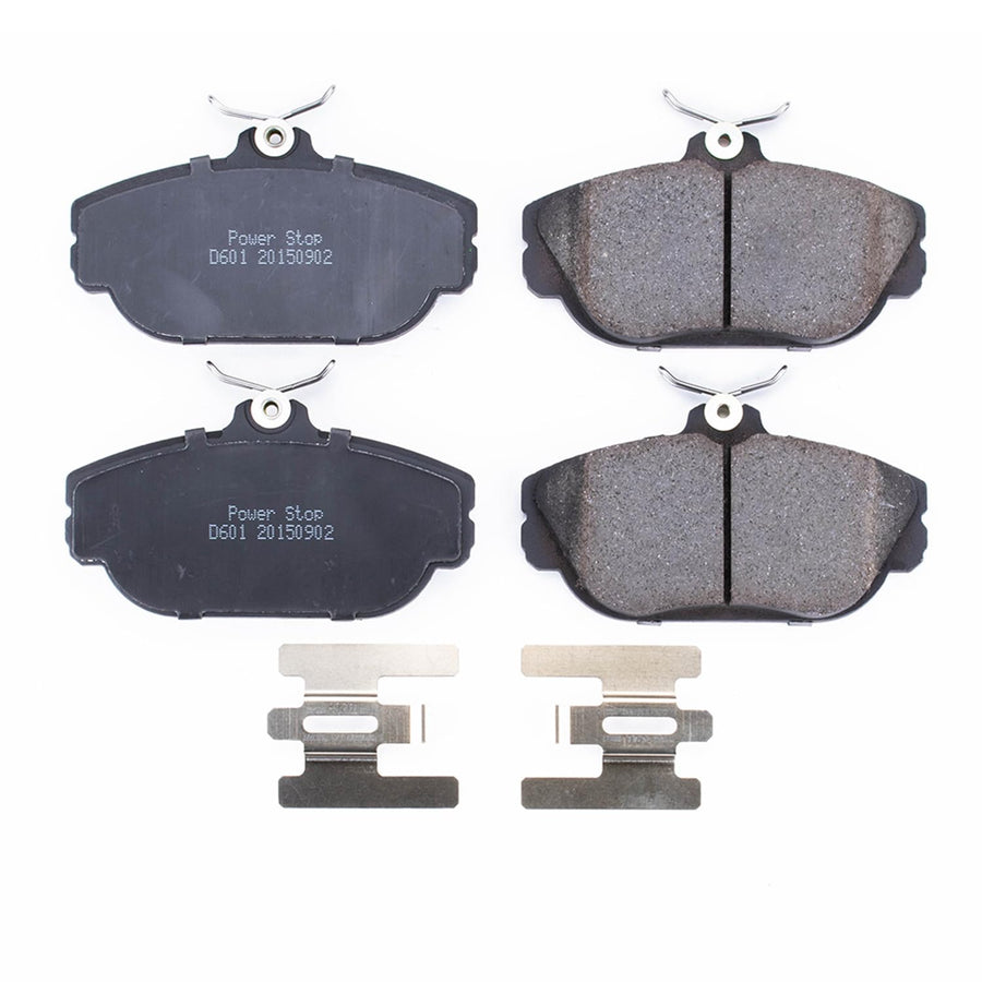 Power Stop Front Brake Kit For Ford Taurus 1993-02 |Lincoln Continental 1993-94 |Windstar 1995-98 |Mercury Sable 1994-00 - Ceramic Brake Pads With Installation Hardware, 17-601