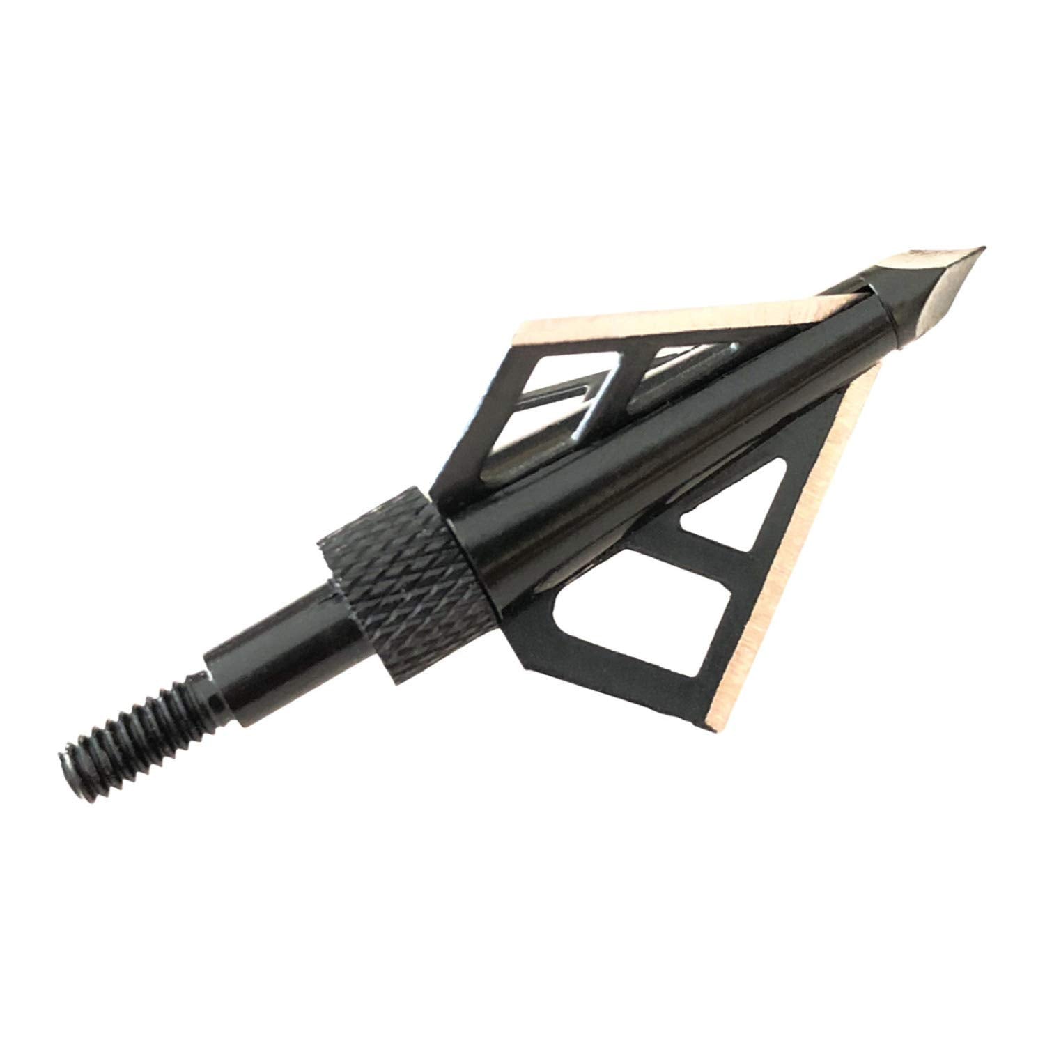 HME Archery 100 Grain Hunting Stainless Steel 1 3/16 Inch Cutting Diameter Fixed Blade Broadhead, 3 Pack