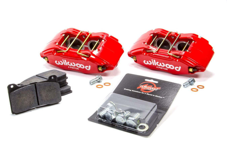 Brake Caliper and Pad Kit, Wilwood 140-13029-R, Red, Front