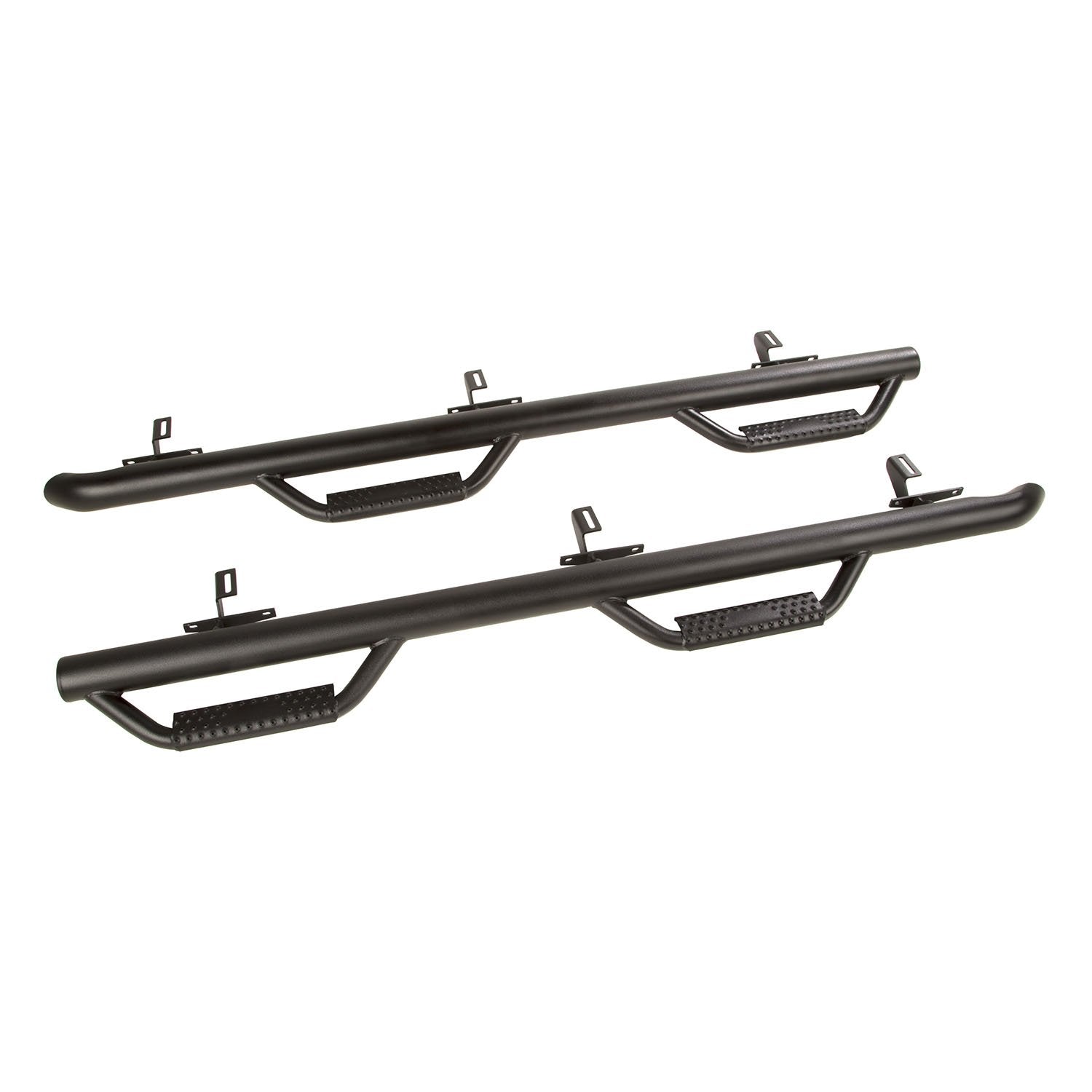 Spartan Nerf Bar Kit Rugged Ridge 11596.02, Textured Black; 07-18 Jeep Wrangler JKU, 4 Door