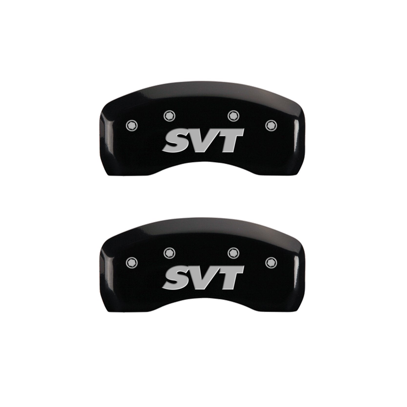 Black MGP Caliper Covers 10017SSVTBK Engraved with Silver SVT (Set of 4)
