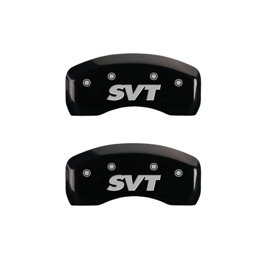 Black MGP Caliper Covers 10017SSVTBK Engraved with Silver SVT (Set of 4)