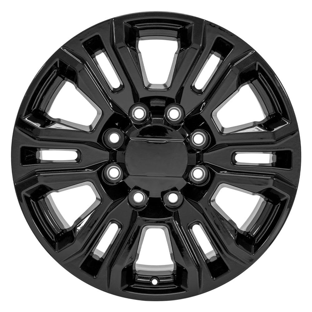 20 Inch OE Wheels CV70B Rim Fits Sierra 2500/3500 Denali Style 8x180 20x8.5 Gloss Black - Hollander 5957 (1)
