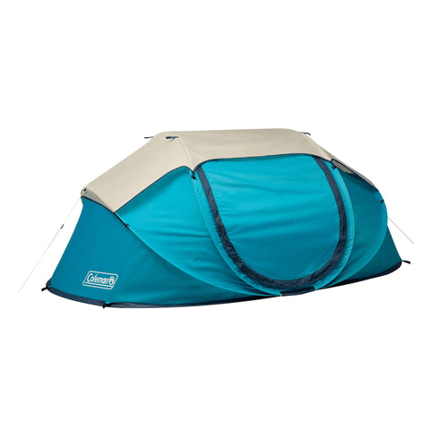 Pop-Up Coleman Instant Tent Sets Up in 10 Seconds, Portable & Lightweight 2/4 Person Weatherproof Camping Tent with Adjustable Rainfly