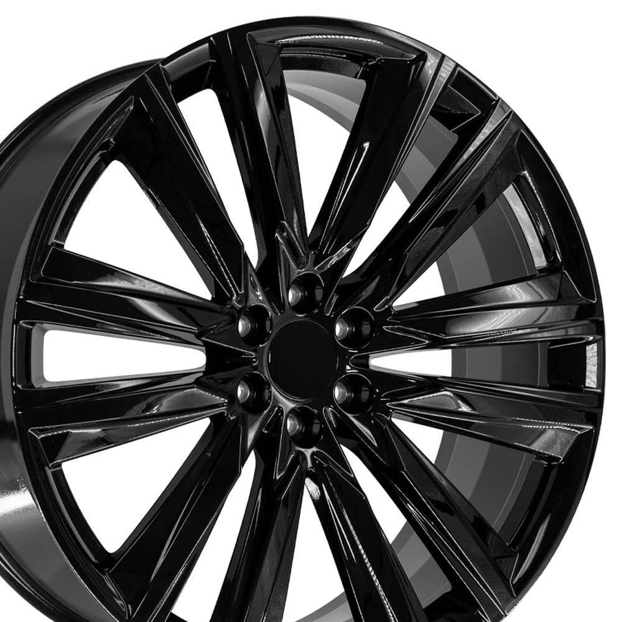 26 Inch OE Wheels CA91 Rim Fits Escalade Sport Style 6x139.7 26x10 Gloss Black - Hollander 4869 (1)