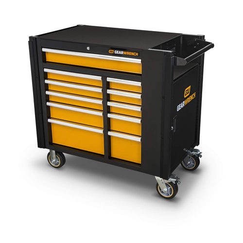 11 Drawer GEARWRENCH Mobile Work Station, Black & Orange - 83169