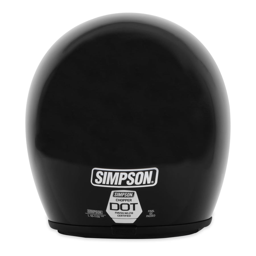 Motorcycle Simpson CHOP2LG Chopper Helmet - Adult Large - Black