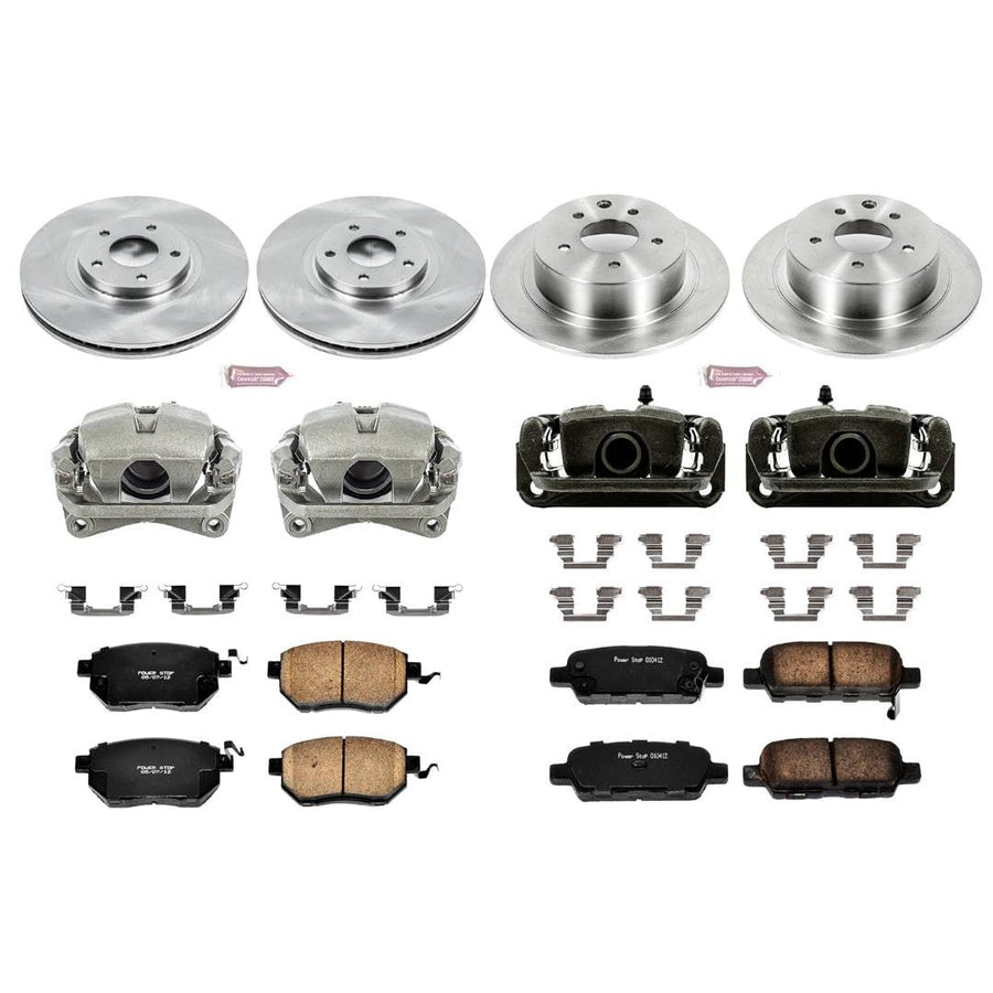 Power Stop KCOE092 1-Click OE Replacement Brake Kit with Calipers For Nissan Maxima Autospecialty 2004-2006 [Model Specific]