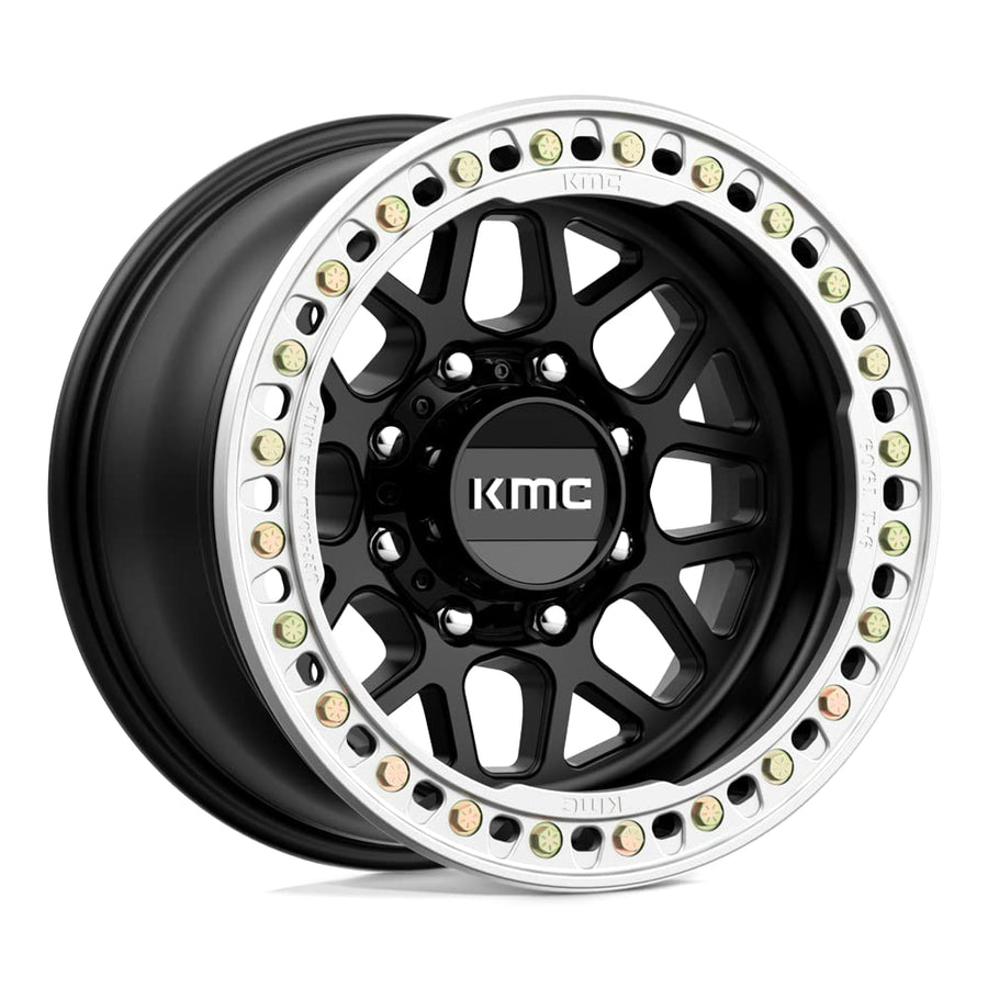 KMC Wheels Grenade KM23579080738N Crawl Beadlock 17X9 8X6.5 S-BLK -38MM