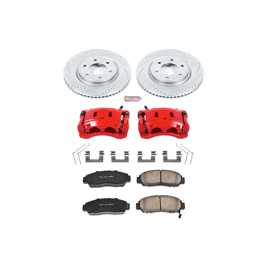 Power Stop KC6321 Z23 Evolution Sport Brake Kit Front (with Calipers) For INFINITI QX56 2011-2013, INFINITI QX80 2014-2019, Nissan Armada 2017-2022 [Model Specific]