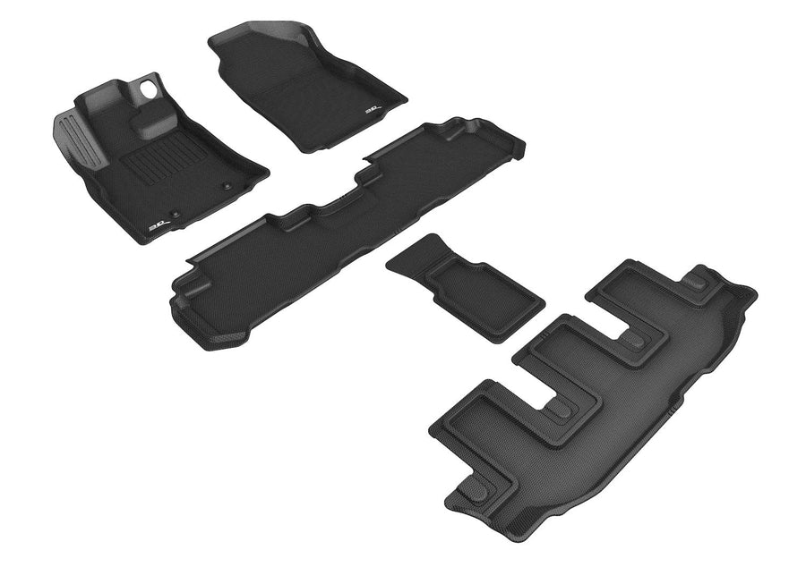 Elegant 3D MAXpider Floor Mat (Black) Compatible with Subaru Ascent 2019-2026 - Full Set