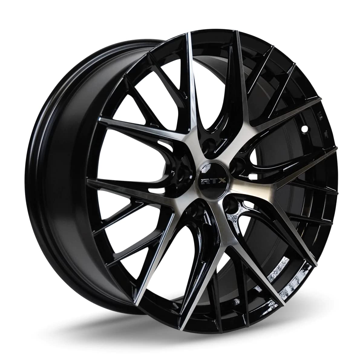 Custom RTX Valkyrie Wheel - 18x8, 38 Offset, 5x112 Bolt Pattern, 66.6mm Hub - Black Machined Rim