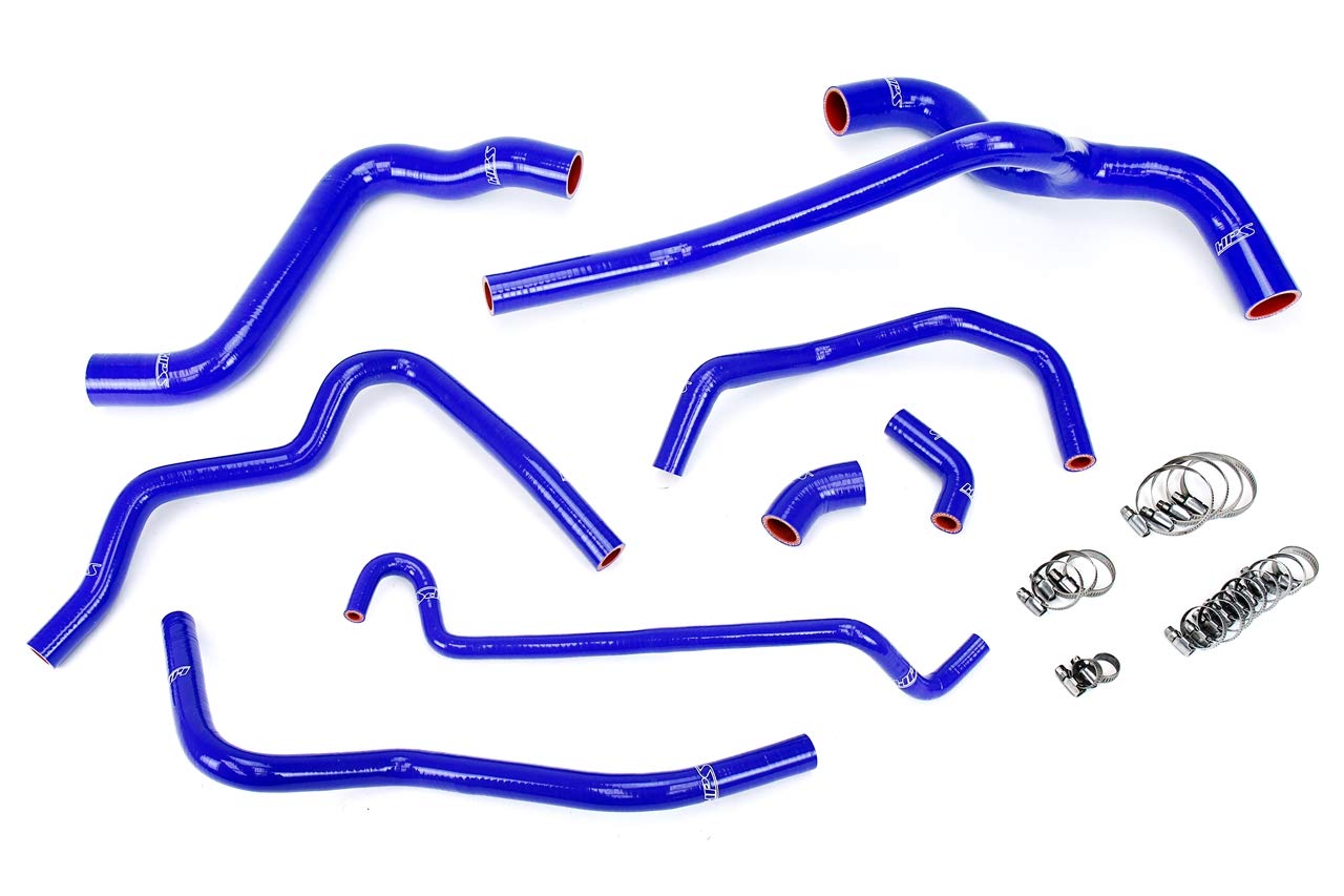 Blue HPS 57-1400-BLUE Silicone Radiator Coolant/Heater Hose Kit