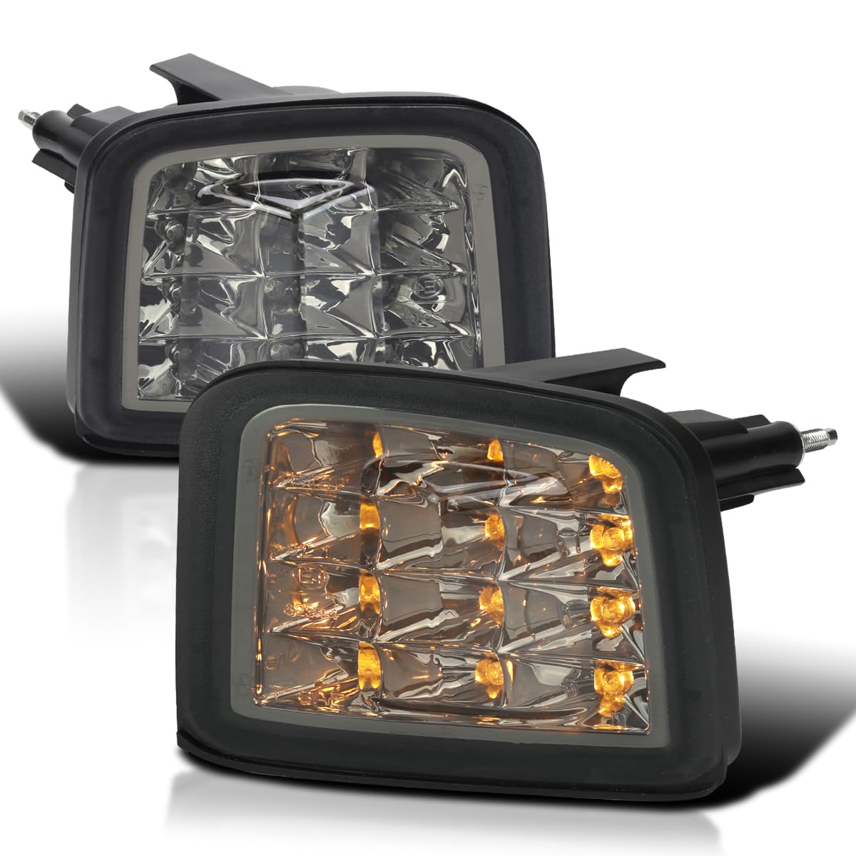 Smoke Sequential LED Bumper Lights Spec-D Tuning Compatible with 2015-2021 Subaru Impreza WRX/STI, L+R Pair Assembly