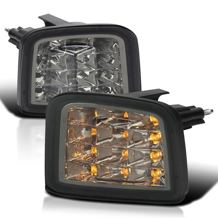 Smoke Sequential LED Bumper Lights Spec-D Tuning Compatible with 2015-2021 Subaru Impreza WRX/STI, L+R Pair Assembly
