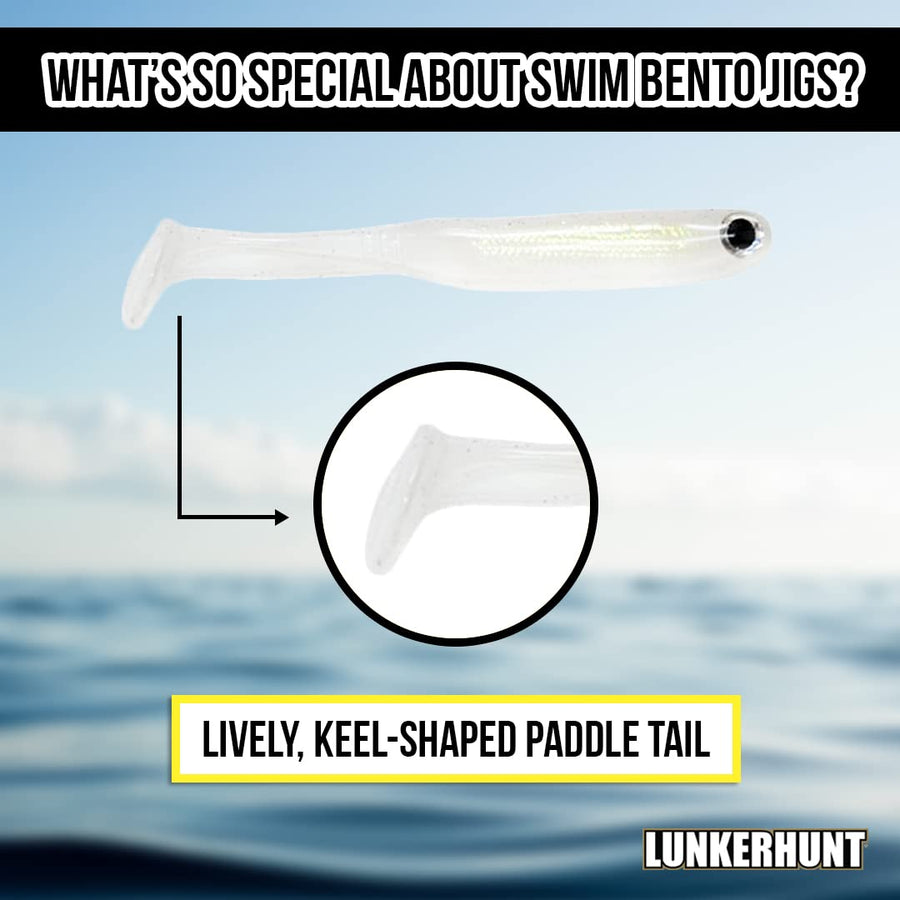 Lunkerhunt Swim Bento Series LHPBS402 4.5-Inch Ghost Style Fishing Lure