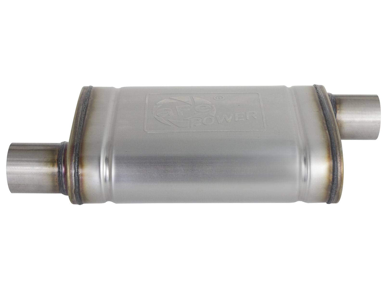 Mach Force-Xp aFe Power 49M00028 2-1/2" 409 Stainless Steel Muffler, 1 Pack