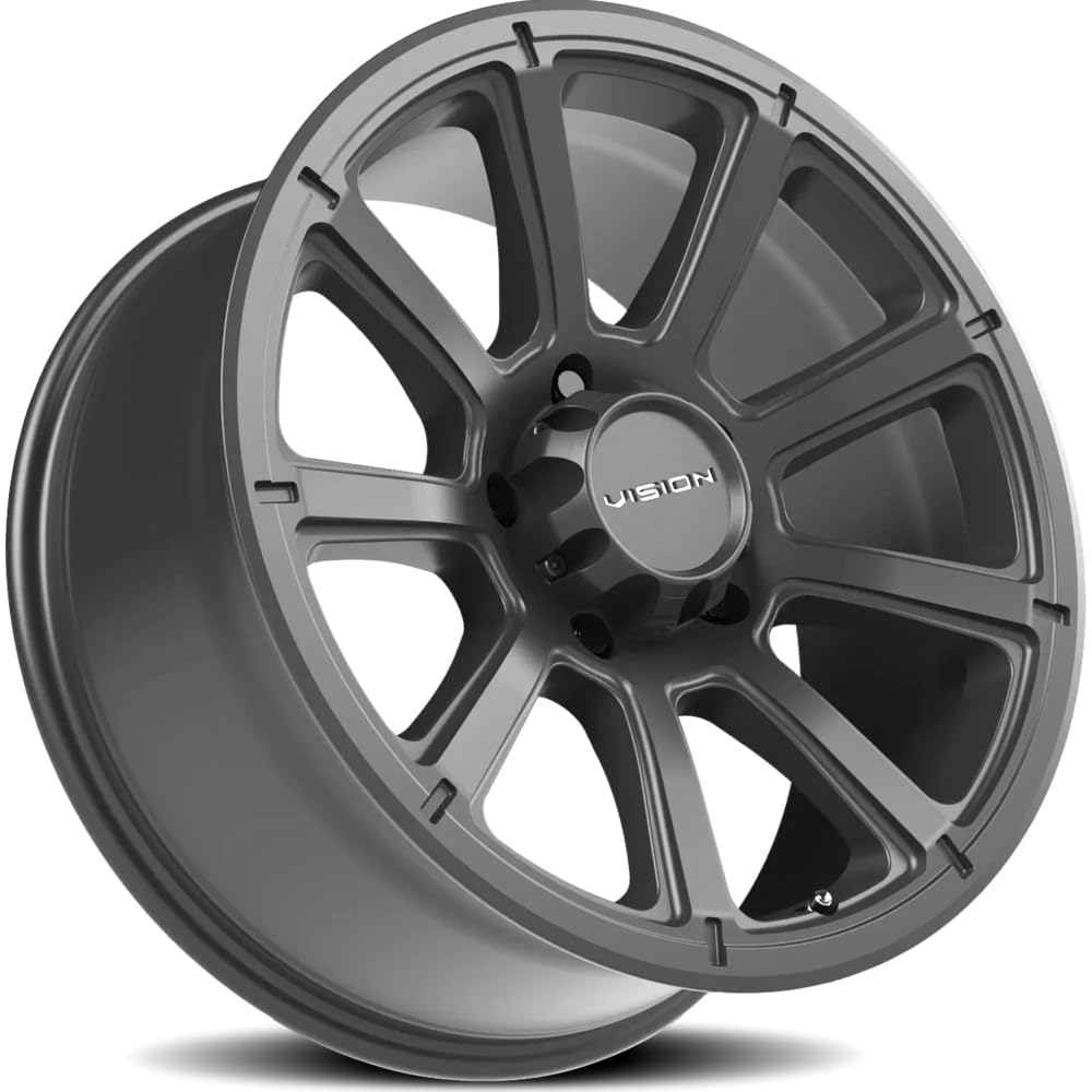 17" Inch VIS-VOR 353 Turbine Black Wheel Rim 5x127 17x8.5-6mm