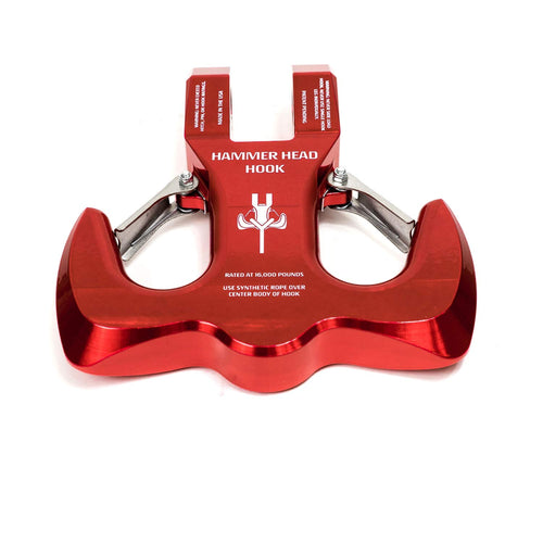 Hammerhead Hook – Red Monster Hooks | 16,000 lbs. Load Rating | Dual Safety Latches | 6061 Aluminum | Powder Coated
