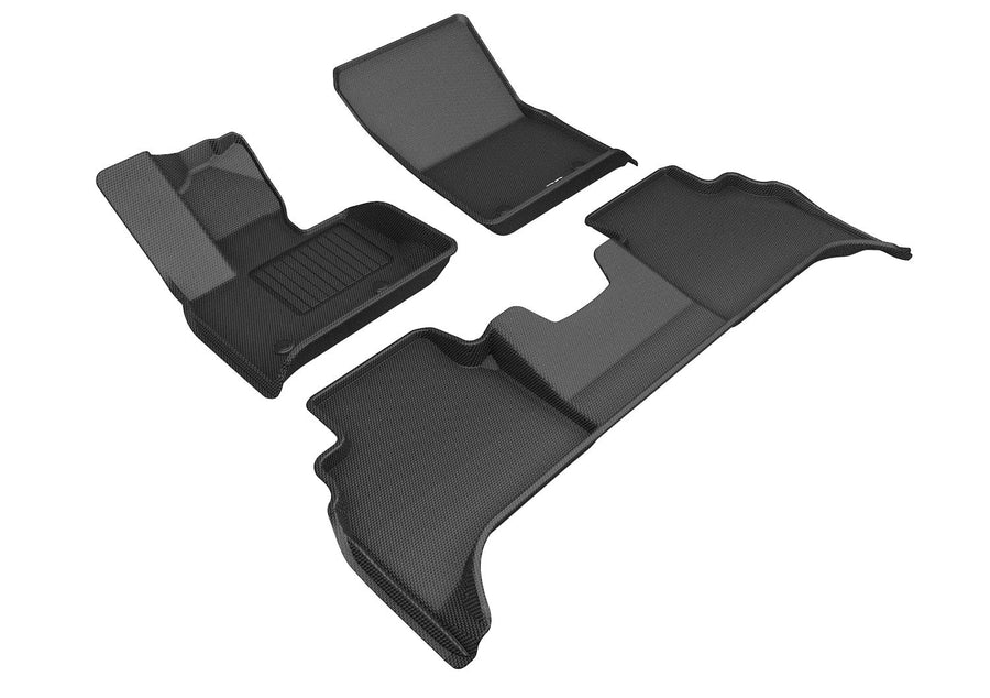 Complete Set 3D MAXpider Custom Fit All-Weather Floor Mats for 2019-2021 Mercedes Benz G-Class - Kagu Rubber (Black)