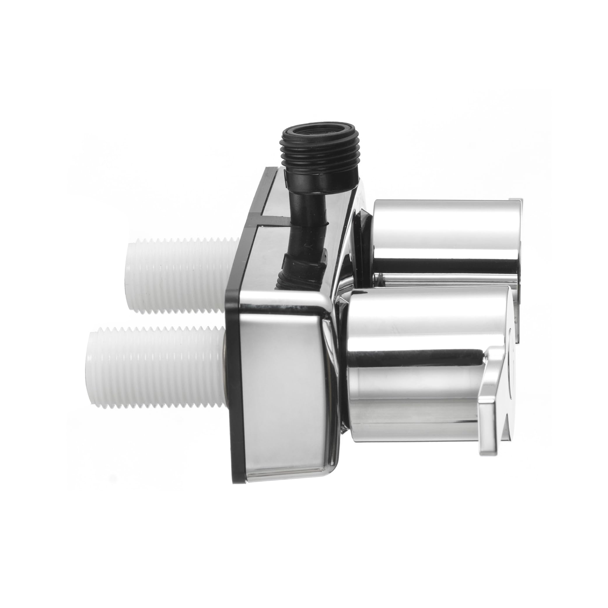 Dura Faucet Modern RV Shower Faucet Valve Diverter (DF-SA100M-CP) – Chrome, Dual Lever Handles, 4-Inch Center, Lightweight Construction, Lead-Free, Easy 2-Hole Installation