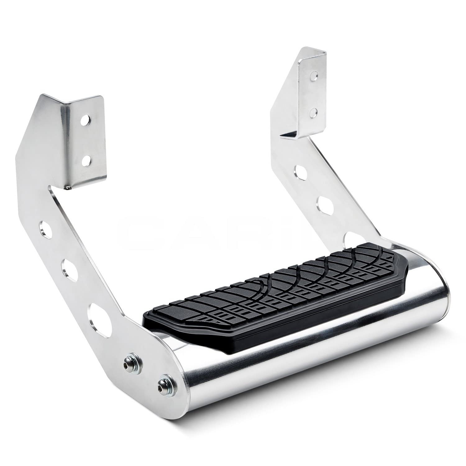 Steelcraft Universal Side Drop Step 4 in. Wide Round Tube Polished Stainless Steel Side Drop Step