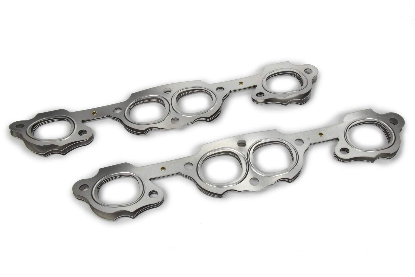 Cometic Gasket Exhaust Manifold/Header Gasket, 1.50 x 1.60 in Square Port, Small Block Chevy, Multi-Layered Steel, Pair