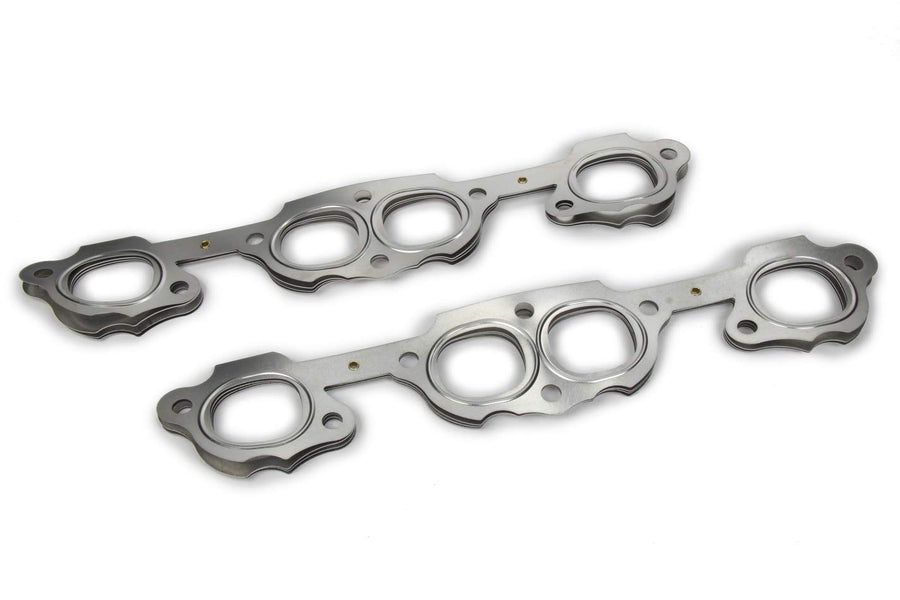 Cometic Gasket Exhaust Manifold/Header Gasket, 1.50 x 1.60 in Square Port, Small Block Chevy, Multi-Layered Steel, Pair