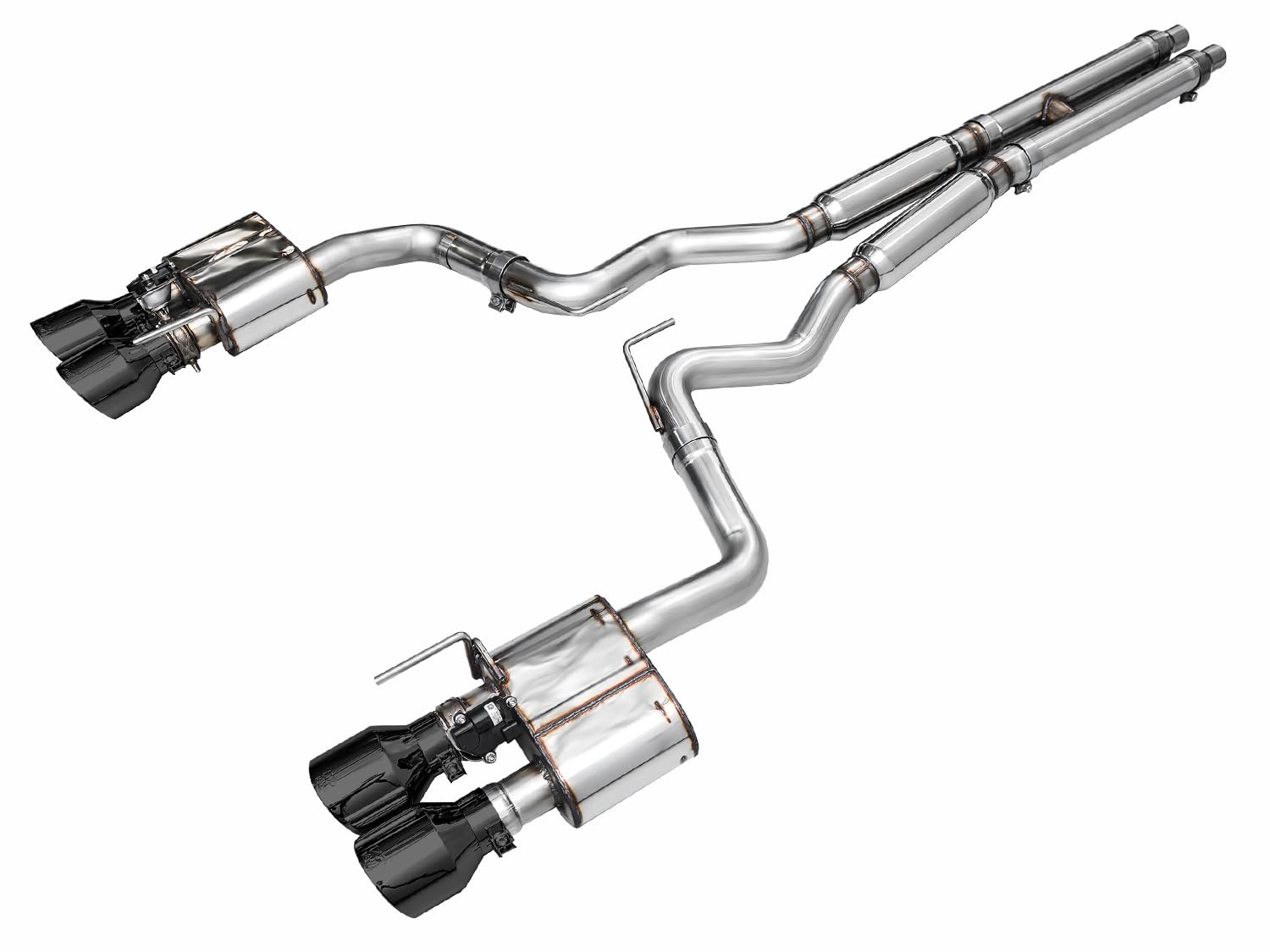 2024 Ford Mustang AWE Dark Horse S650 RWD Catback Exhaust with Quad Diamond Black Tips SwitchPath