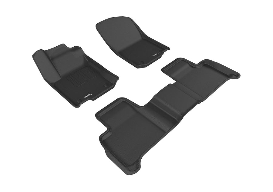 3D MAXpider All-Weather Floor Mats L1MB05301509 for Mercedes Benz GLE-Class SUV (W166) / GLE Coupe (C292) 2016-2019 Custom Fit Car Floor Liners, Kagu Series (1st & 2nd Row, Black)