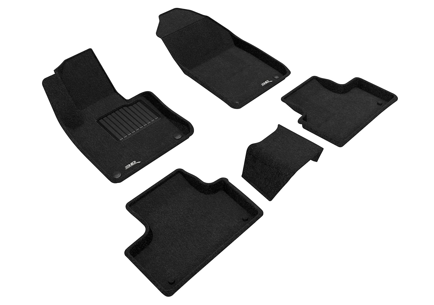 3D MAXpider Elegant Custom Fit Floor Mat (Black) Compatible with Volvo Xc60 T5/ Xc60 T6 2018-2026 - Full Set