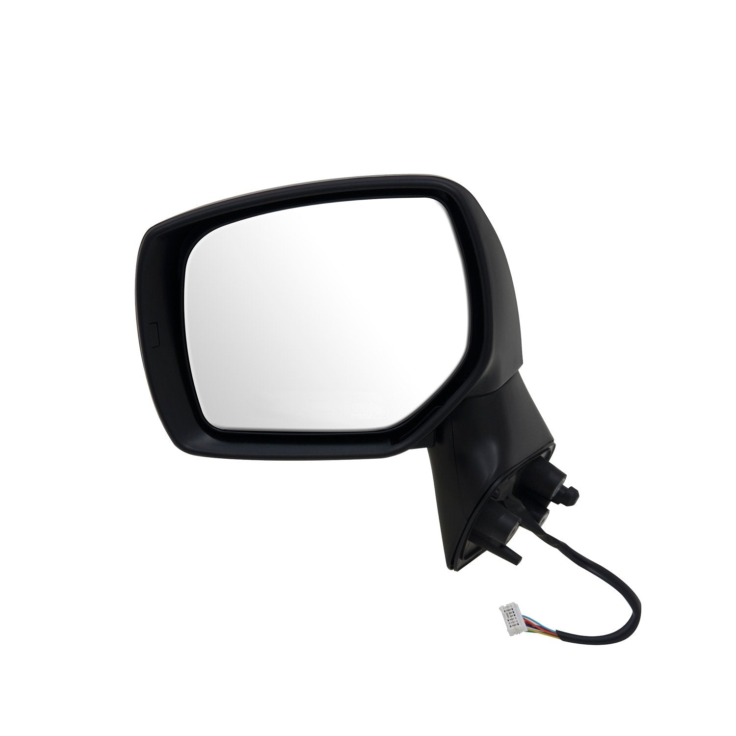 Mirror Driver Side for Subaru Forester, Textured Black w/PTM Cover, Foldaway, w/o Memory, w/o Blind spot Detection, Heated Power