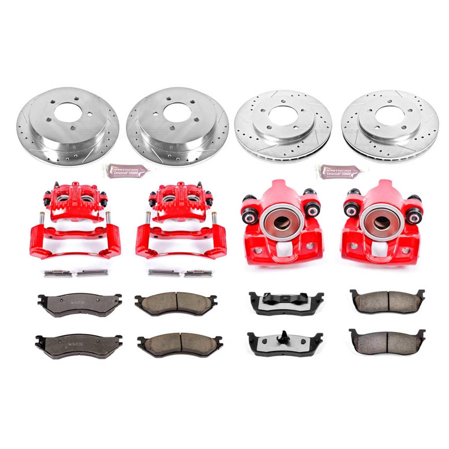 Power Stop Rear KC5190-36 Z36 Truck and Tow Brake Kit with Calipers For Silverado 1500, Silverado 2500, Suburban 2500, Sierra 1500, Sierra 2500, Yukon XL 2500 [Model Specific]