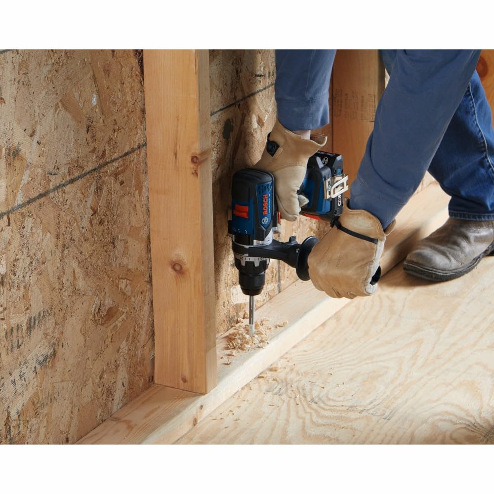 BOSCH 18V GSB18V-975CB25 Brushless Connected-Ready 1/2 In. Hammer Drill/Driver Kit with (2) CORE18V® 4 Ah Advanced Power Batteries
