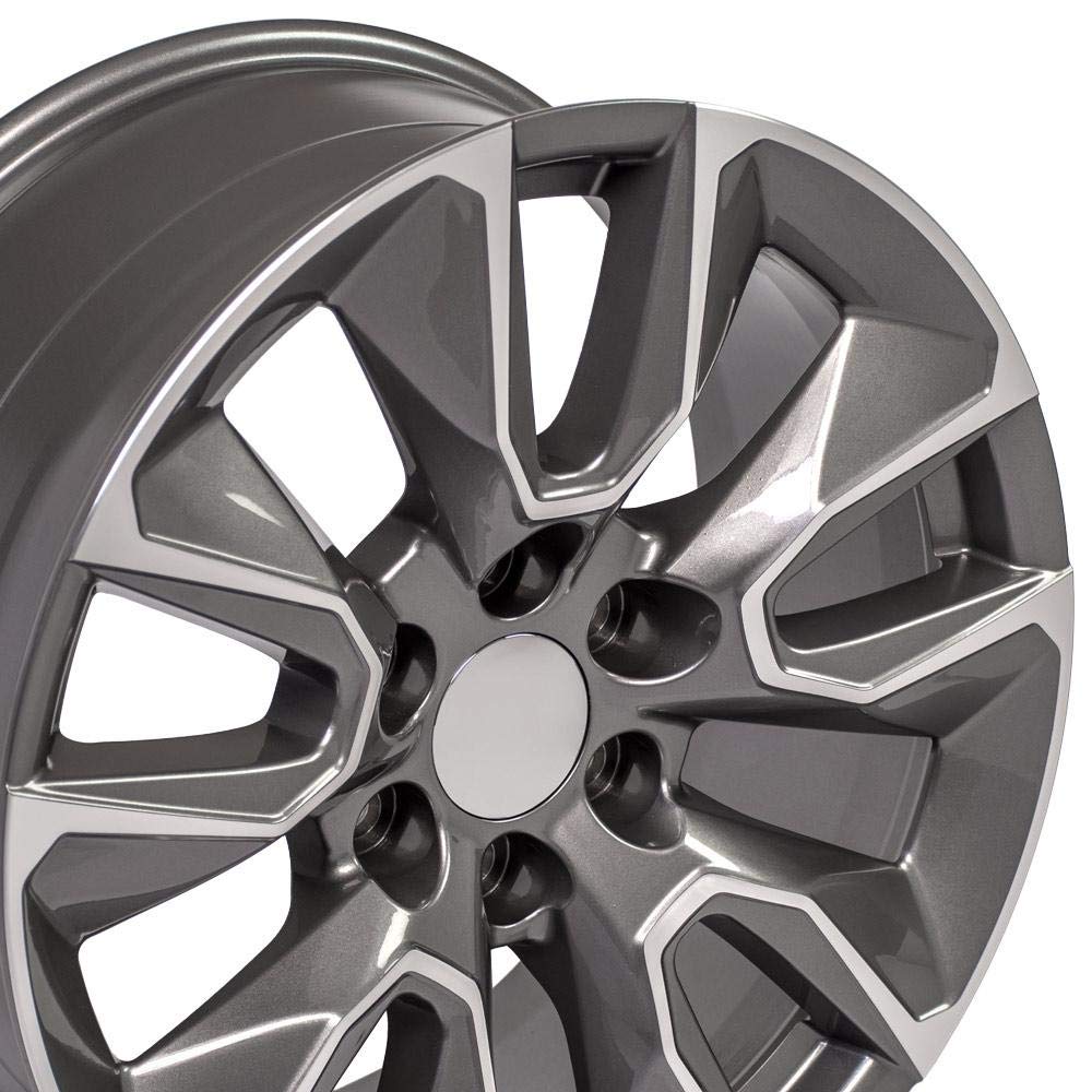CV32 OE Wheels 20 Inch Rim Fits Silverado 1500 RST Style 6x139.7 20x9 Gloss Gunmetal Machined - Hollander 5916 (1)
