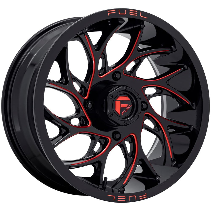 UTV Fuel D779 RUNNER Custom Wheel: 20x7 Size, 4/156mm Lug Pattern, 13mm Offset, 132mm Bore - G-BLK-MILL-RD