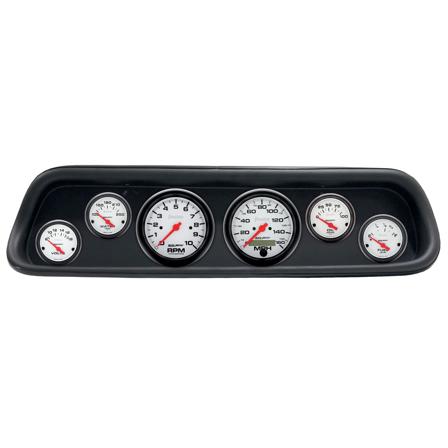 AutoMeter Dash Kit Direct Fit, (3 3/8" X2, 2 1/16" X4), Ford Mustang 64-65, Phantom (2107-09)