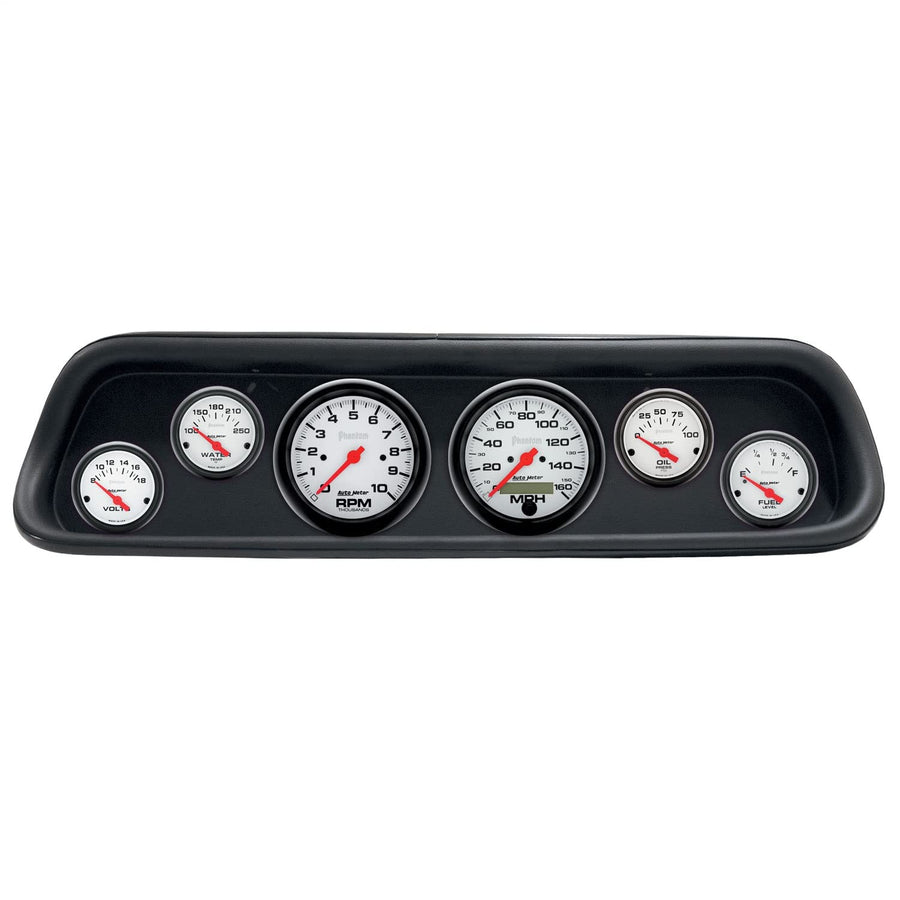 AutoMeter Dash Kit Direct Fit, (3 3/8" X2, 2 1/16" X4), Ford Mustang 64-65, Phantom (2107-09)