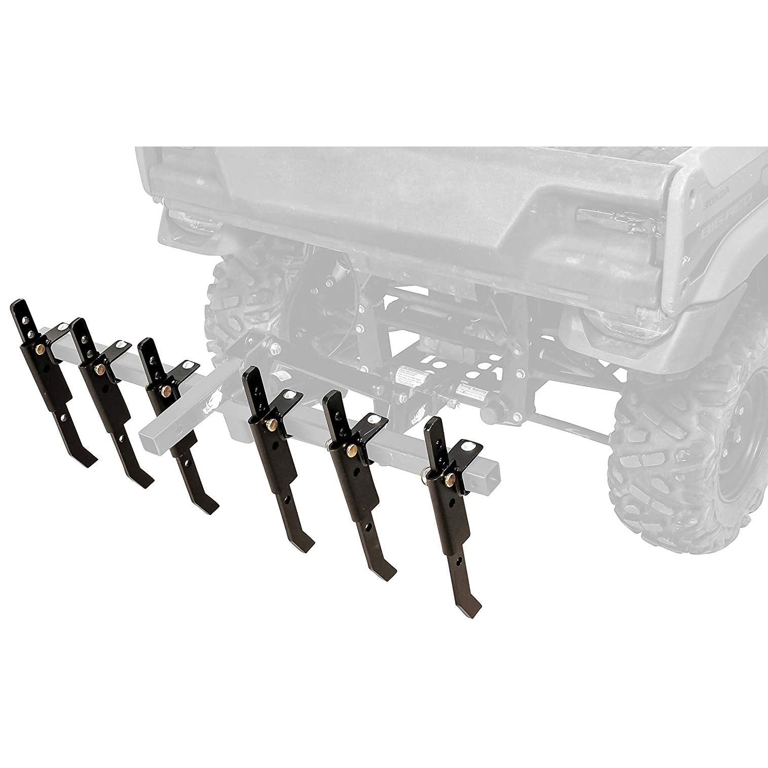 ATV/UTV Black Boar Plow Implement, Breaks Up Hard Ground w/6 Independently Adjustable Chisels, Use to Cultivate, Establish Food Plot, Maintain Land (66003)