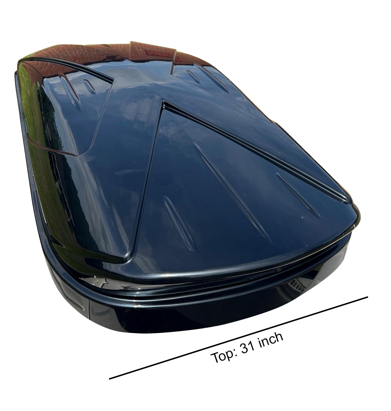 Rooftop Cargo Carrier Black Horse ABS + PMMA Hard Shell, 14 Cubic Feet Waterproof Car Roof Cargo Carrier Box w/Dual Side Opening, Security Key,165lbs Capacity,for 30" to 80" Wide Crossbar Rack