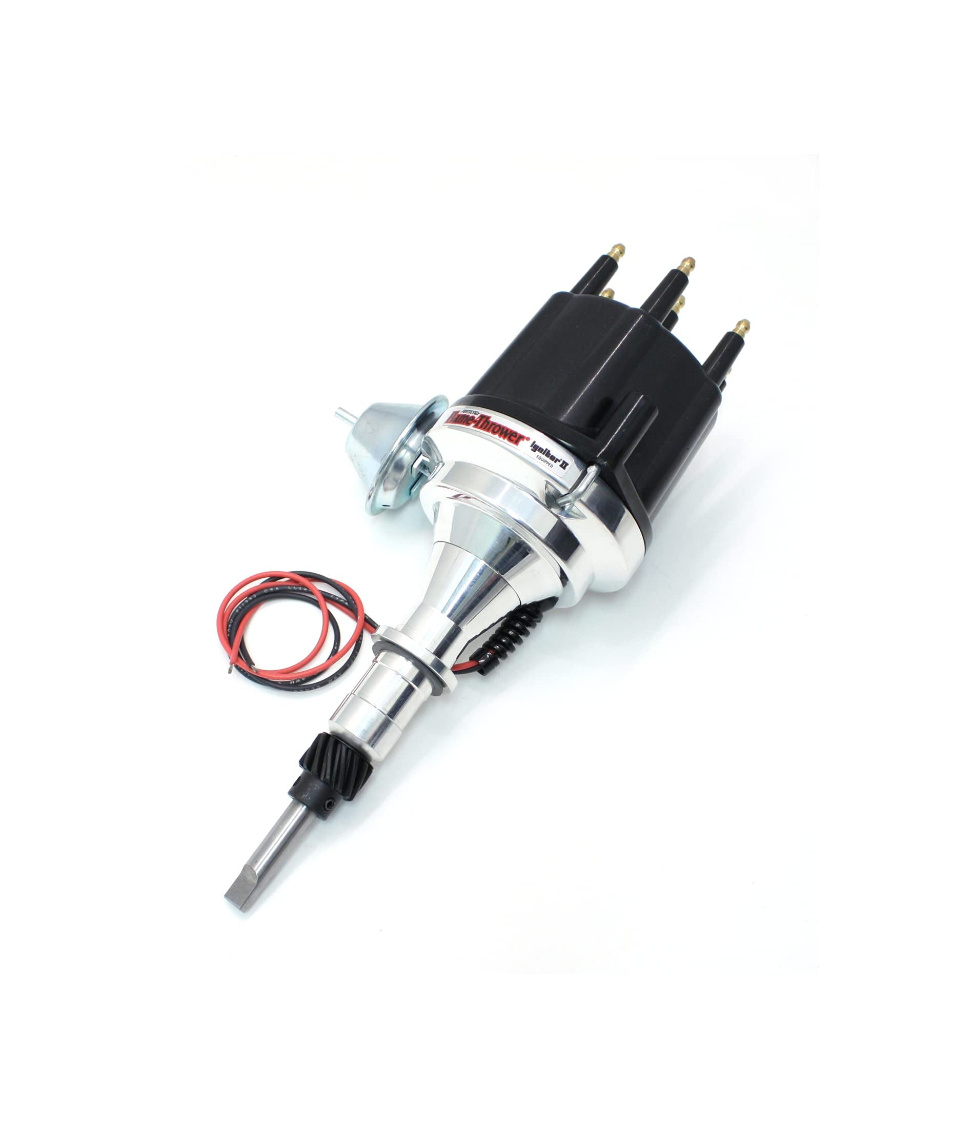 Billet Distributor Pertronix D106710 (GM L6 Vac Black Male Cap)