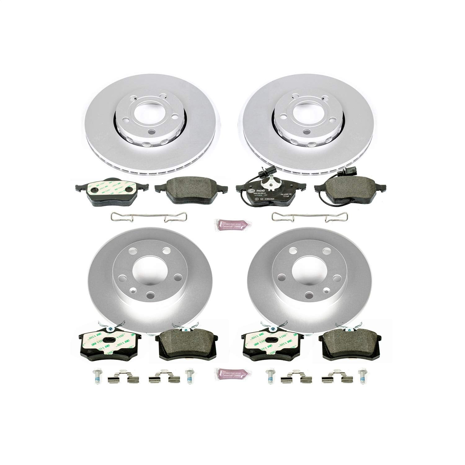 Euro-Stop Power Stop Brake Kit Front and Rear For Audi A4 2002-2004, Audi A4 2006, Audi A4 Quattro 2002-2005 [Model Specific]